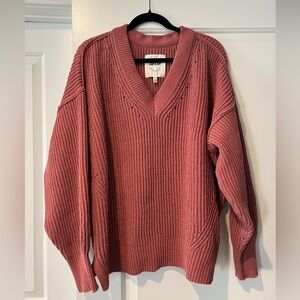 NWT! Aerie Dusty Rose V-Neck Women's Sweater